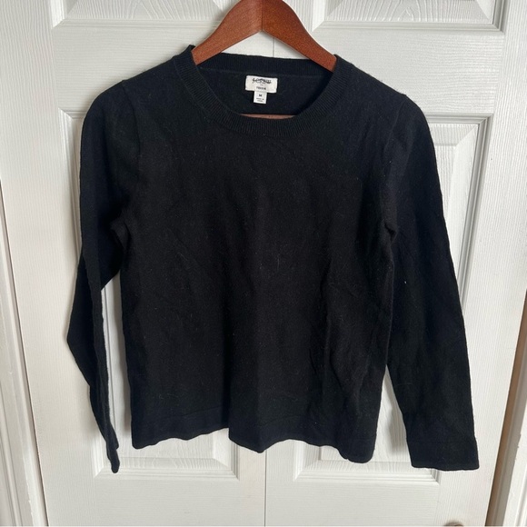 J Crew Teddy Sweater Set of 2 Black and Wine Women’s size Medium Cotton Wool Top - Picture 6 of 9